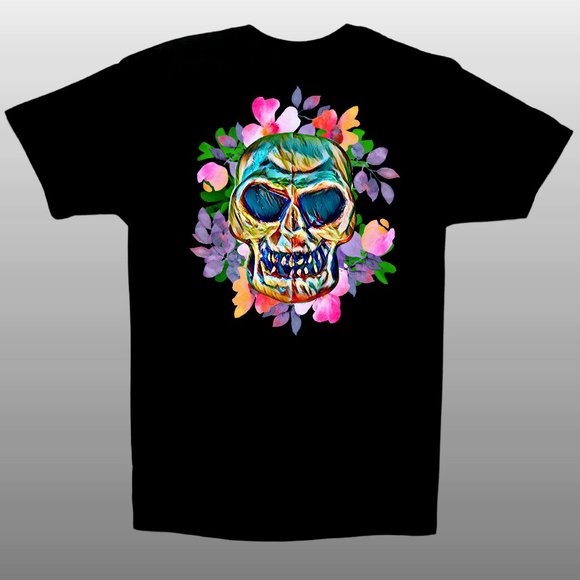 Other - Skull Flowers T-Shirt